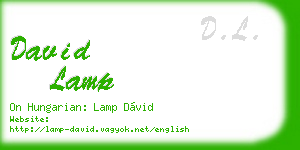 david lamp business card