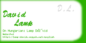 david lamp business card